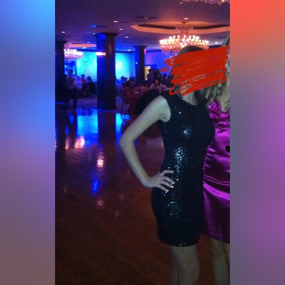 Black Sequence Mini Dress